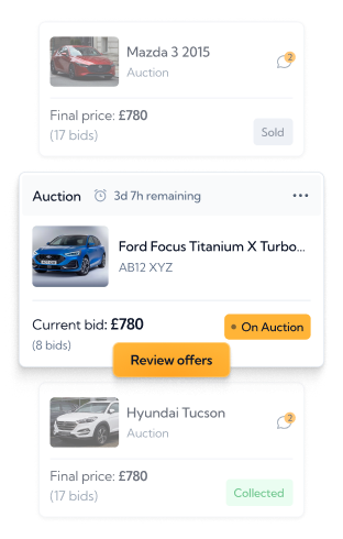 Sell cars at auction