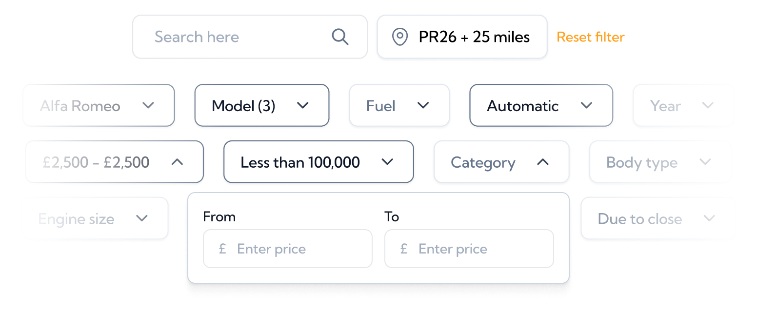 1. Advanced search filters built for trade buying