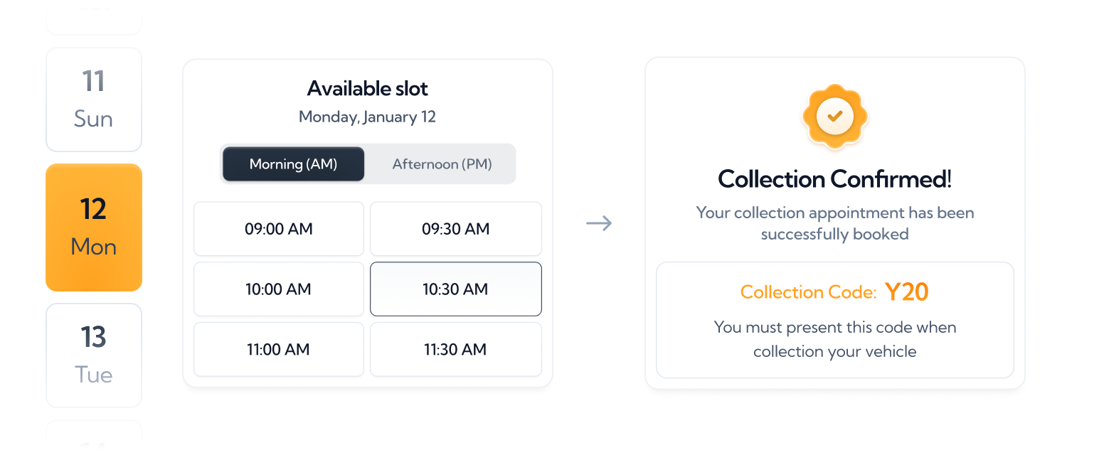 5. Post-sale collection scheduling to lower drop-offs