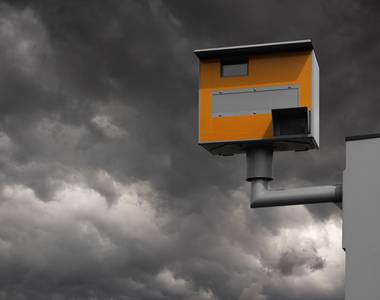 Speed camera on road in UK