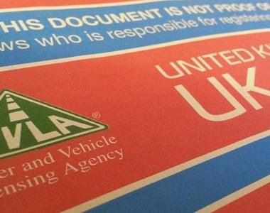Image of a V5C Registration document issued by the DVLA in the UK