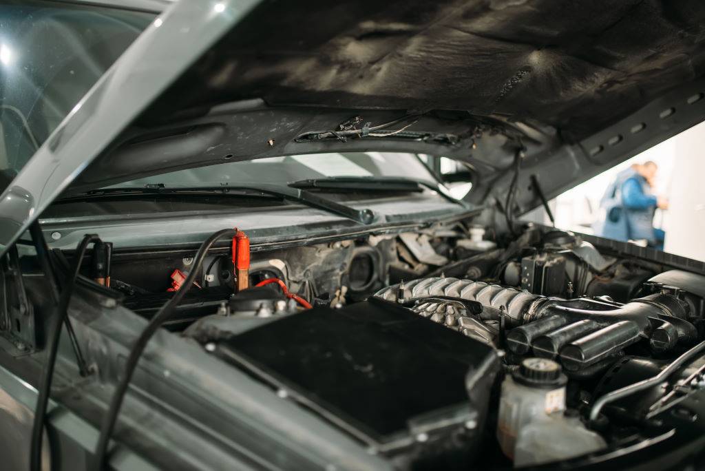 Vehicle being inspected