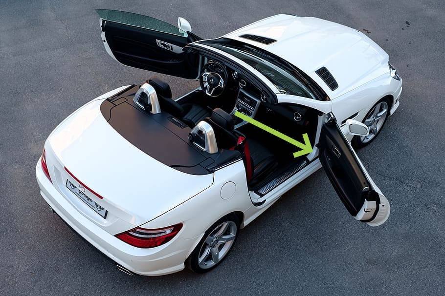where to find the car door jamb on an automobile