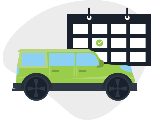 Example of a car's tax expiry date