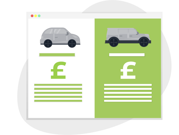 Diagram of road tax costs comparison