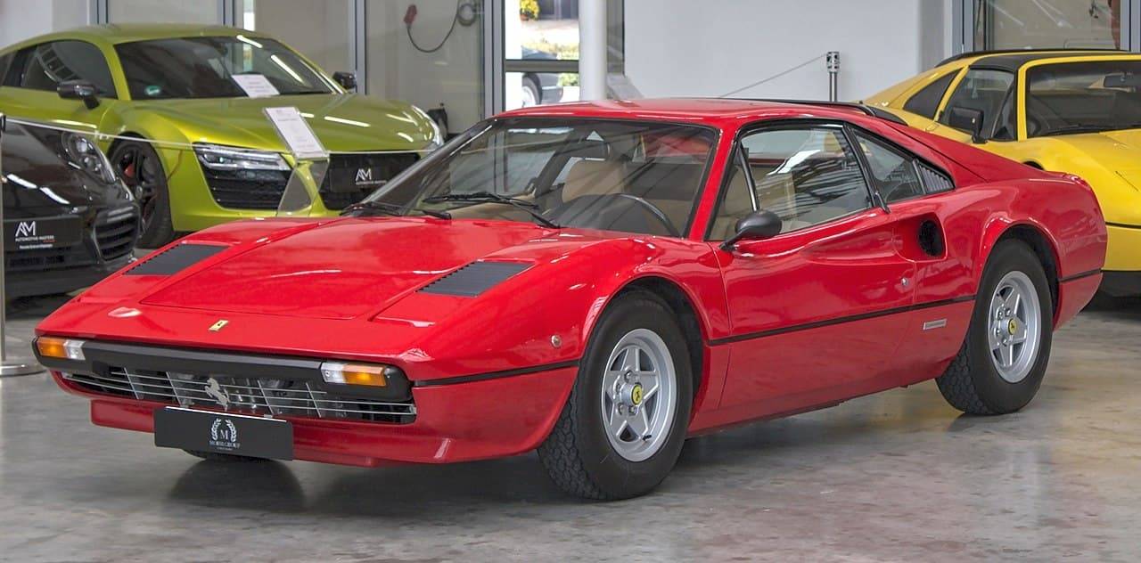 Ferrari Auction salvage cat n vehicle on display