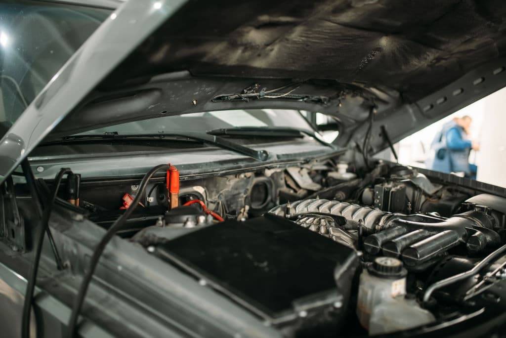 Vehicle being inspected