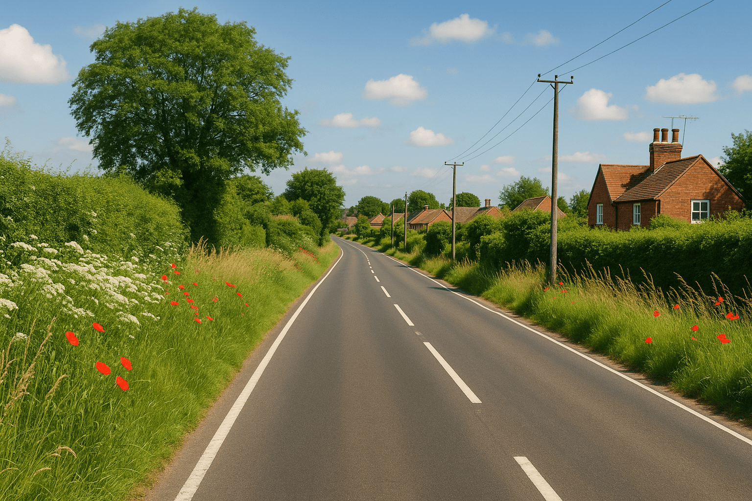 Summer Roads AI Image