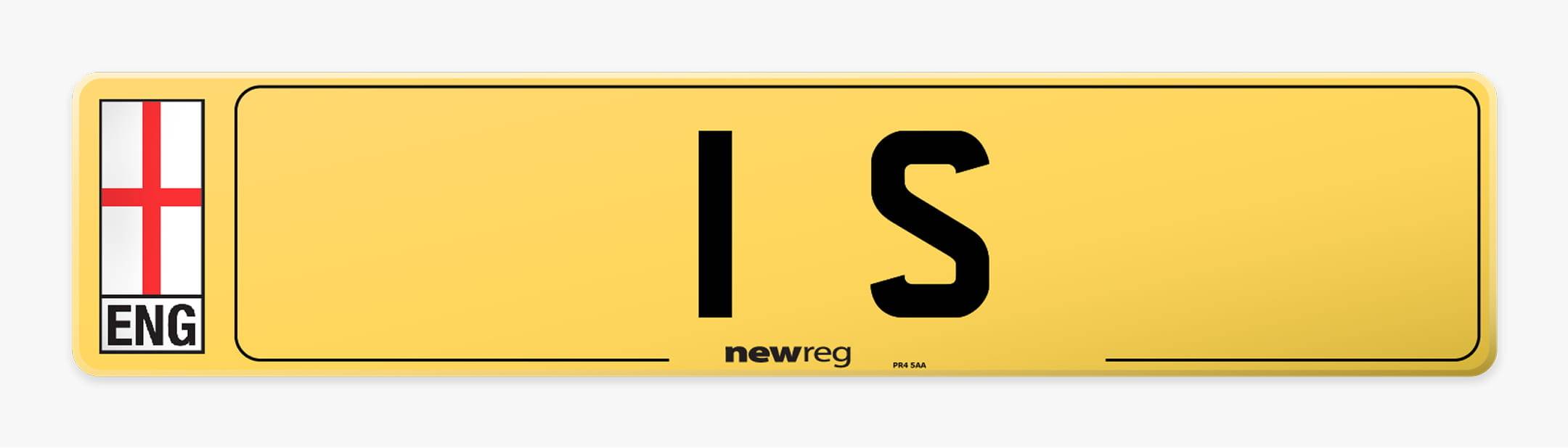 1 S number plate