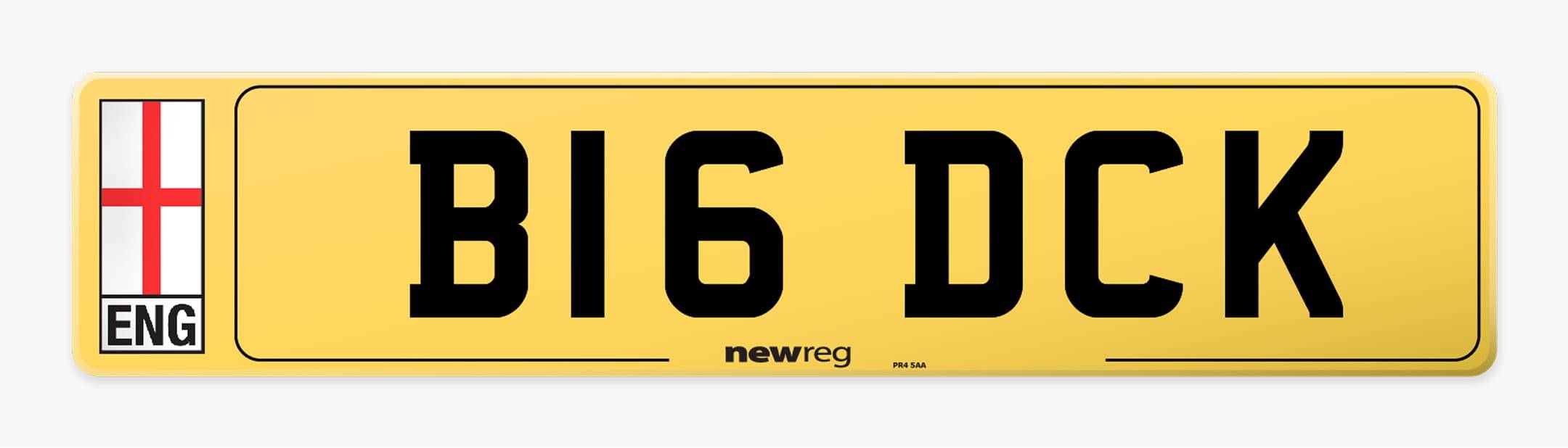 B16 DCK number plate