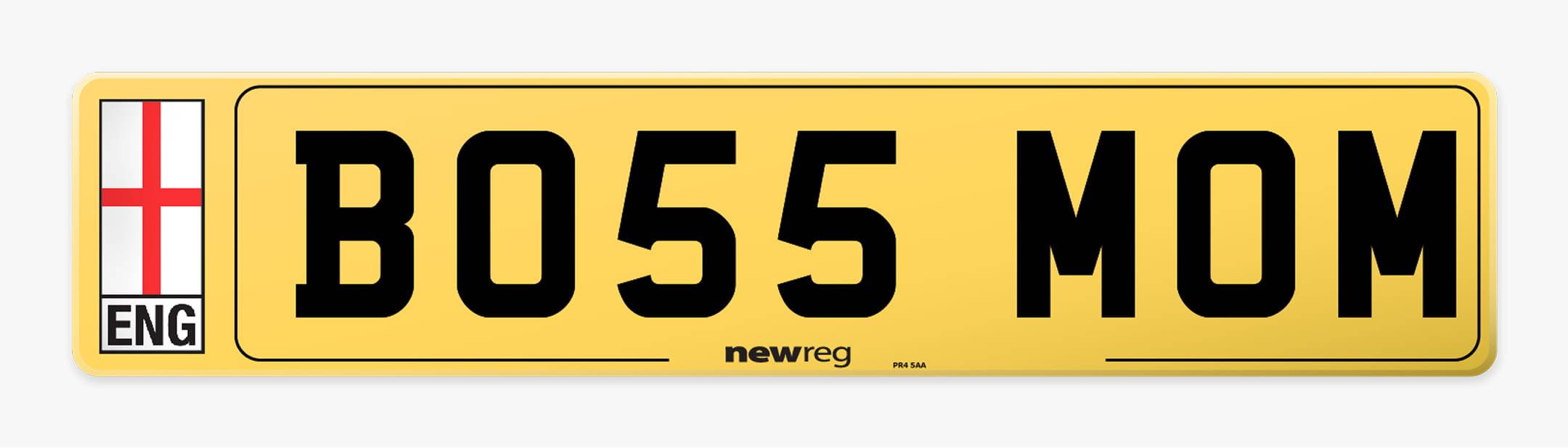 BO55 MOM number plate