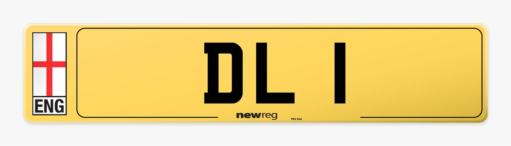 DL 1 number plate