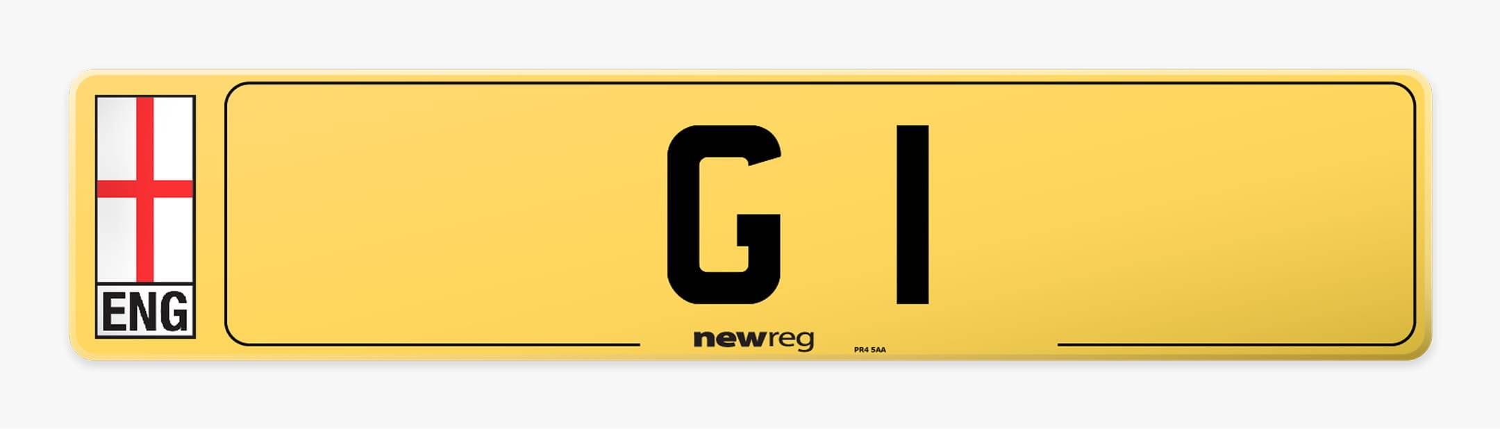 G 1 number plate
