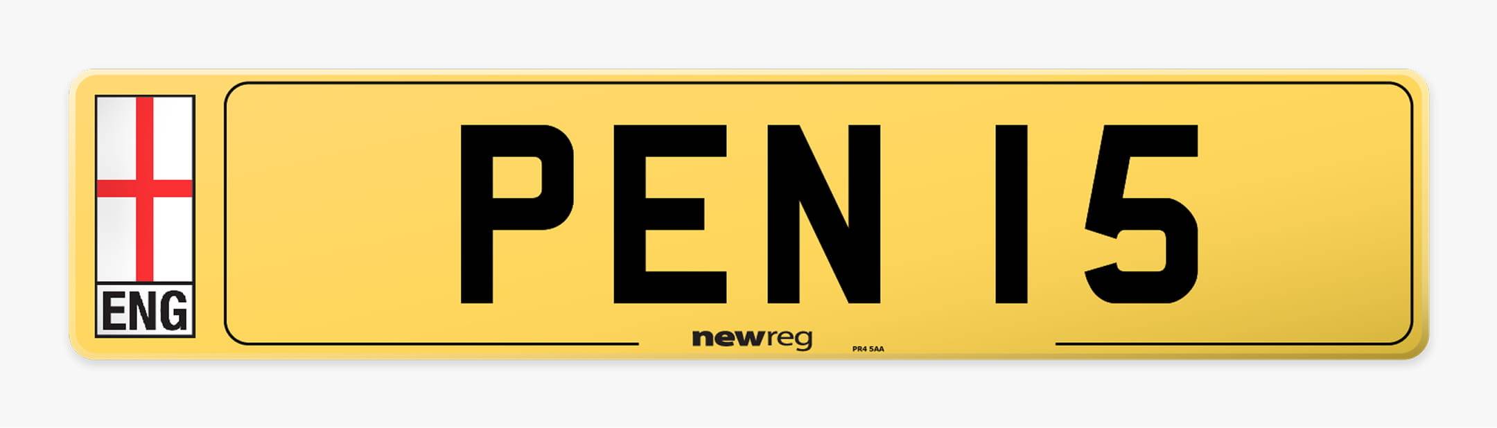 PEN 15 number plate