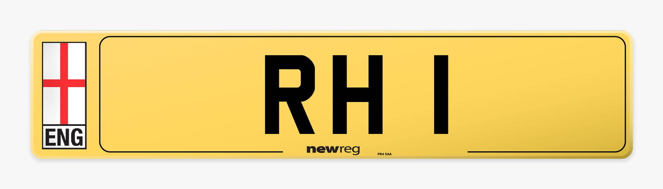 RH 1 number plate