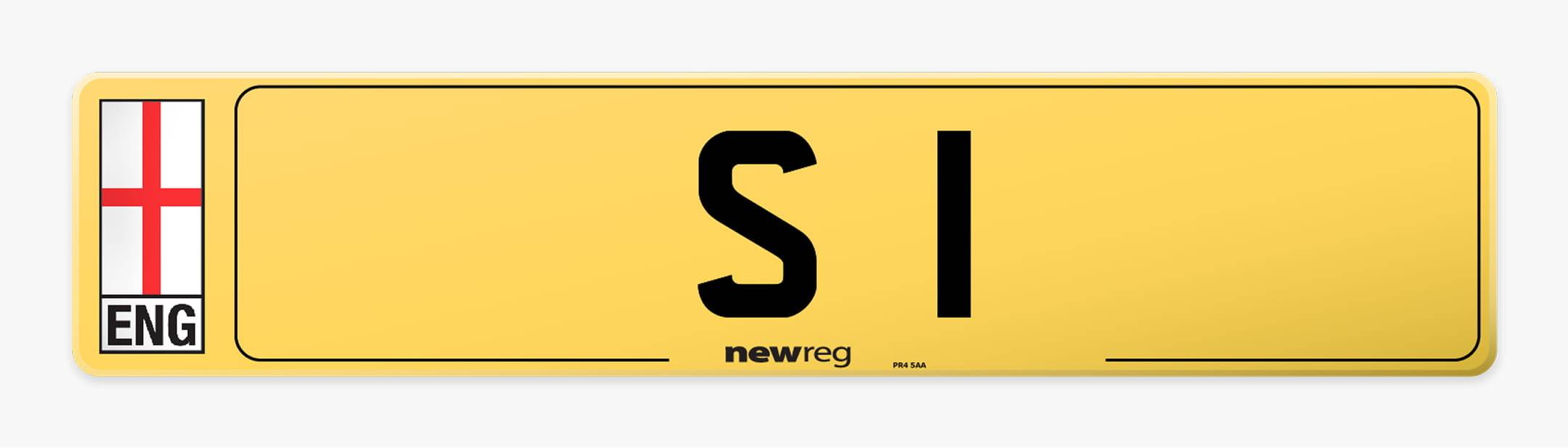 S  1 number plate