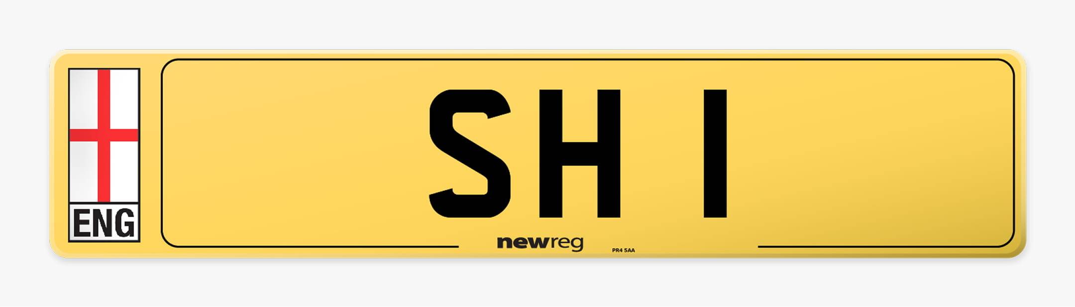 SH 1 number plate