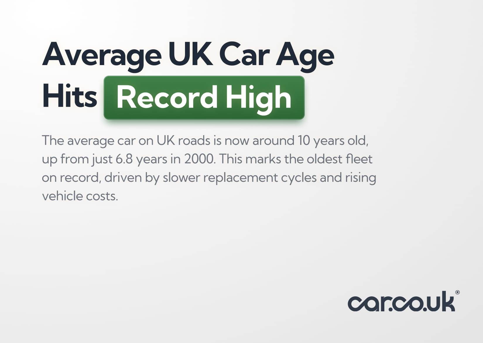 Average UK Car Age Hits Record High